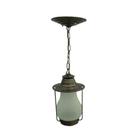 Lustre Pendente Colonial Antigo Vidro Fosco Tupã Ouro Velho
