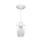 Lustre Pendente Colonial Antigo Vidro Transparente Tupã Branco