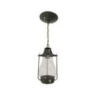 Lustre Pendente Colonial Antigo Vidro Transparente Tupã Ouro Velho