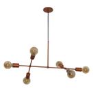 Lustre Pendente Com 6 Braços Ideal Mesa De Jantar Retangular