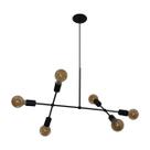 Lustre Pendente Com 6 Braços Ideal Mesa De Jantar Retangular