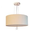 Lustre Pendente Com Cristal Cúpula Crú 30x15 2E27