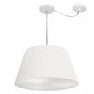 Lustre Pendente Cone Com Desvio de Centro Vivare Md-4278 Cúpula em Tecido 35x50cm - Bivolt