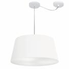 Lustre Pendente Cone Com Desvio Md-4282 Cúpula 21/40x50cm Branco - Bivolt Lustre Pendente Cone Com Desvio Md-4282 Cúpula 21/40x50cm Branco - Bivolt