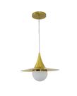 Lustre Pendente Cone Funil Sax Bola Globo Dourado 284