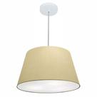 Lustre Pendente Cone Md-4021 Cúpula em Tecido 21/40x30cm Algodão Crú - Bivolt