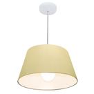 Lustre Pendente Cone Md-4039 Cúpula em Tecido 21/40x30cm Algodão Crú - Bivolt
