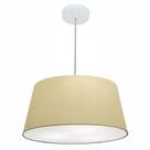Lustre Pendente Cone Md-4050 Cúpula em Tecido 21/50x40cm Algodão Crú - Bivolt