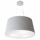 Lustre Pendente Cone Md-4063 Cúpula em Tecido 30/60x50cm Rustico Cinza - Bivolt