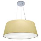 Lustre Pendente Cone Md-4072 Cúpula em Tecido 30/80x65cm Algodão Crú - Bivolt