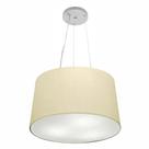 Lustre Pendente Cone Md-4153 Cúpula em Tecido 30/45x40cm Algodão Crú - Bivolt