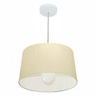 Lustre Pendente Cone Md-4241 Cúpula em Tecido 30/45x40cm Algodão Crú - Bivolt