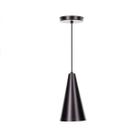 Lustre Pendente Cone Preto Lustre para Sala Quarto Balcão