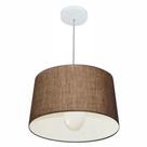 Lustre Pendente Cone Vivare Md-4241 Cúpula em Tecido 30/45x40cm - Bivolt