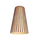 Lustre Pendente Cônico 38x60cm 1xE27 Madeira Imbuia Lustre Pendente Cônico 38x60cm 1xE27 Madeira Imbuia