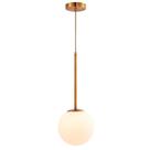Lustre Pendente Cor Dourado Vidro Opaco Quarto Sala Cozinha Escritório INL96 Lustre Pendente Cor Dourado Vidro Opaco Quarto Sala Cozinha Escritório INL96