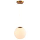 Lustre Pendente Cor Dourado Vidro Opaco Quarto Sala Cozinha Escritório INL99
