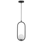 Lustre Pendente Cor Preto Vidro Opaco Quarto Sala Cozinha Escritório INL94