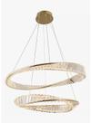 Lustre Pendente Crisltal K9 dois aros Perin e Bressan