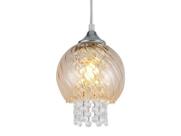 Lustre Pendente Cristal Diana Elisabeth Âmbar E27 Bivolt Taschibra