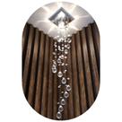 Lustre pendente cristal legítimo k9,led brinde com até 2 metros.