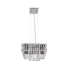 Lustre Pendente Cristal Quadrado 25x25x11cm 4 Luzes G9 Milano GPMI252504PDV2 Bronzearte