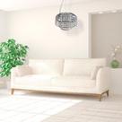 Lustre Pendente Cristal Redondo Ø25x11cm 4 Luzes G9 Milano GPMI002504PDV2 Bronzearte