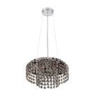 Lustre Pendente Cristal Redondo Ø25xh12,5cm 4 Lâmpadas G9 Milano Bronzearte