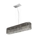 Lustre Pendente Cristal Retangular 60x13x11,5cm 4 Lâmpadas G9 Milano Bronzearte