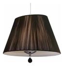 Lustre Pendente Cúpula Fio De Seda Preta
