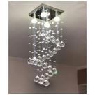 Lustre pendente de cristal legítimo vai montado base inox 20x20x70 cm