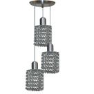 Lustre Pendente De Cristal Triplo com Cristais Legítimos -Ideal para Mesa de Jantar, Sala, Quarto