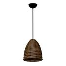 Lustre Pendente De Junco Modelo Sino - Cor Avelã - Ideal Para Chácara / Sitio