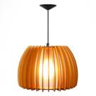 Lustre Pendente de Madeira Bari P 27x18cm Soq E27 Lustre Pendente de Madeira Bari P 27x18cm Soq E27
