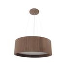 Lustre Pendente de Madeira Redondo 50cm com 5 Bocais E27 Cor Imbuia Luminária de teto