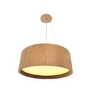 Lustre Pendente de Madeira Redondo 60cm com 5 Bocais E27 Cor Freijó Luminária de teto