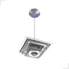 Lustre Pendente de Teto - Quadrado Preto - 3 Vidros - Para Sala, Quarto, Cozinha