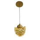 Lustre Pendente Dente De Leão Estela Pinha Ninho Bola Cristal 1xG9 Metal Bivolt