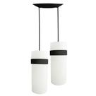 Lustre Pendente Duplo Luminária Cozinha Quarto Sala Preto