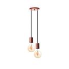 Lustre Pendente Duplo Vintage Retro Industrial E27 Aluminio