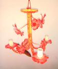 Lustre pendente em ferro 3 lâmpadas