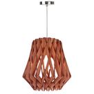 Lustre Pendente Em Madeira Favo - Jequitiba