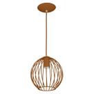 Lustre Pendente Esfera Bola Cobre 18x19 cm Sala Quarto