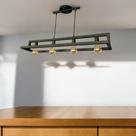 Lustre Pendente Estilo Industrial Preto Fosco Terra Salutte