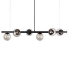 Lustre Pendente Figo PRETO - 6 Globos Esfera de Vidro Fumê Lustre Pendente Figo PRETO - 6 Globos Esfera de Vidro Fumê