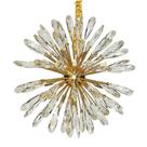 Lustre Pendente Flor do Sol Dourado Cristal 50CM 9G9 DS9749 Delis
