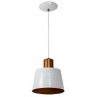 Lustre Pendente Florença De Alumínio Branco com Cobre