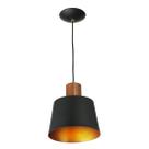 Lustre Pendente Florença De Alumínio Preto com Cobre
