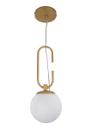 Lustre Pendente Gancho Bola Globo Dourada 263