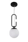Lustre Pendente Gancho Bola Globo Preto 263